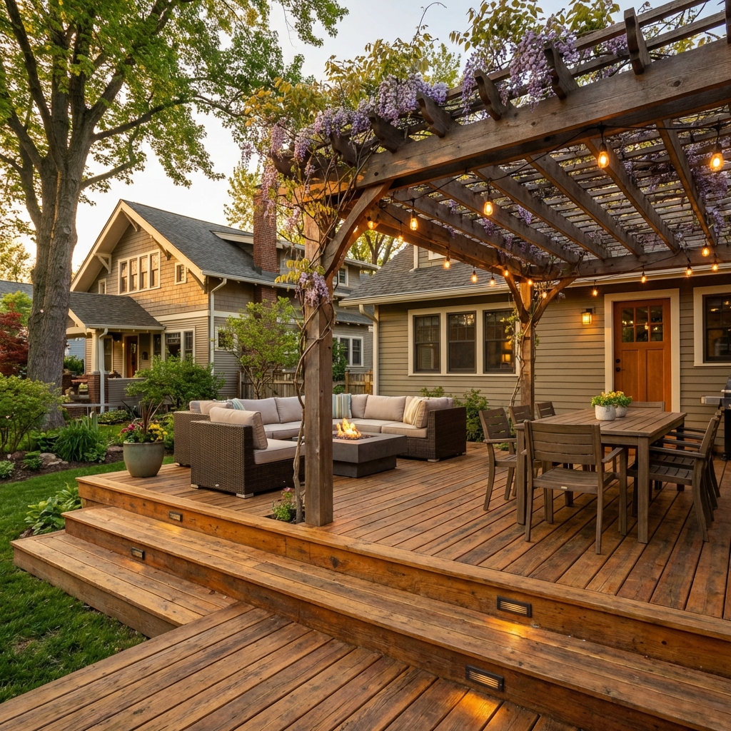 Deck with Pergola - Shade and style combined